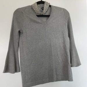 Karl Lagerfeld choker sweater with pearls